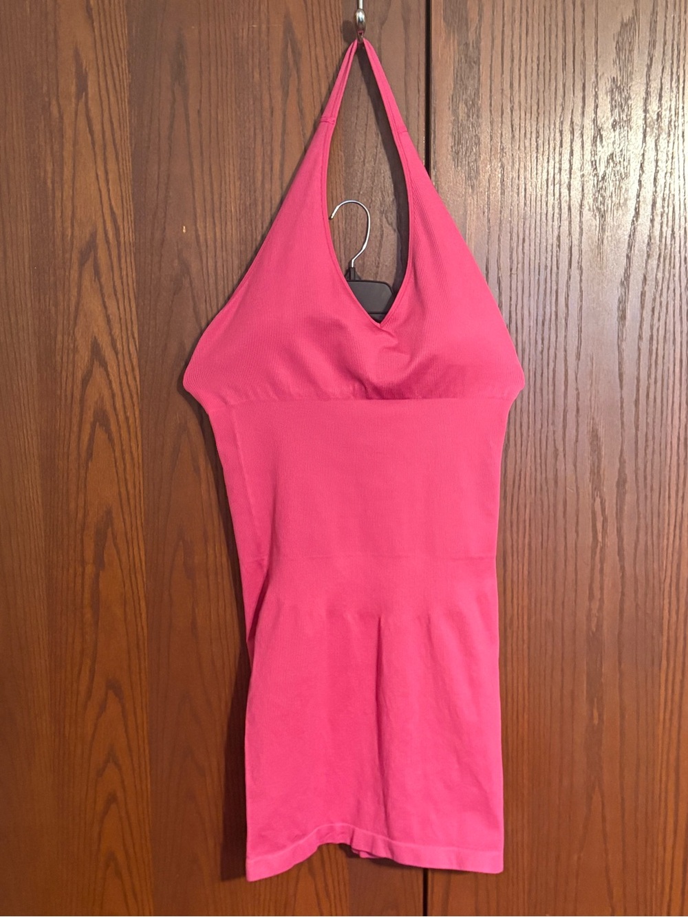 Backless Halter Mini Dress - Pink